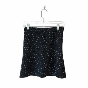 bp Black & White Dotted Print High Rise Unlined Mini Skirt Small Women’s